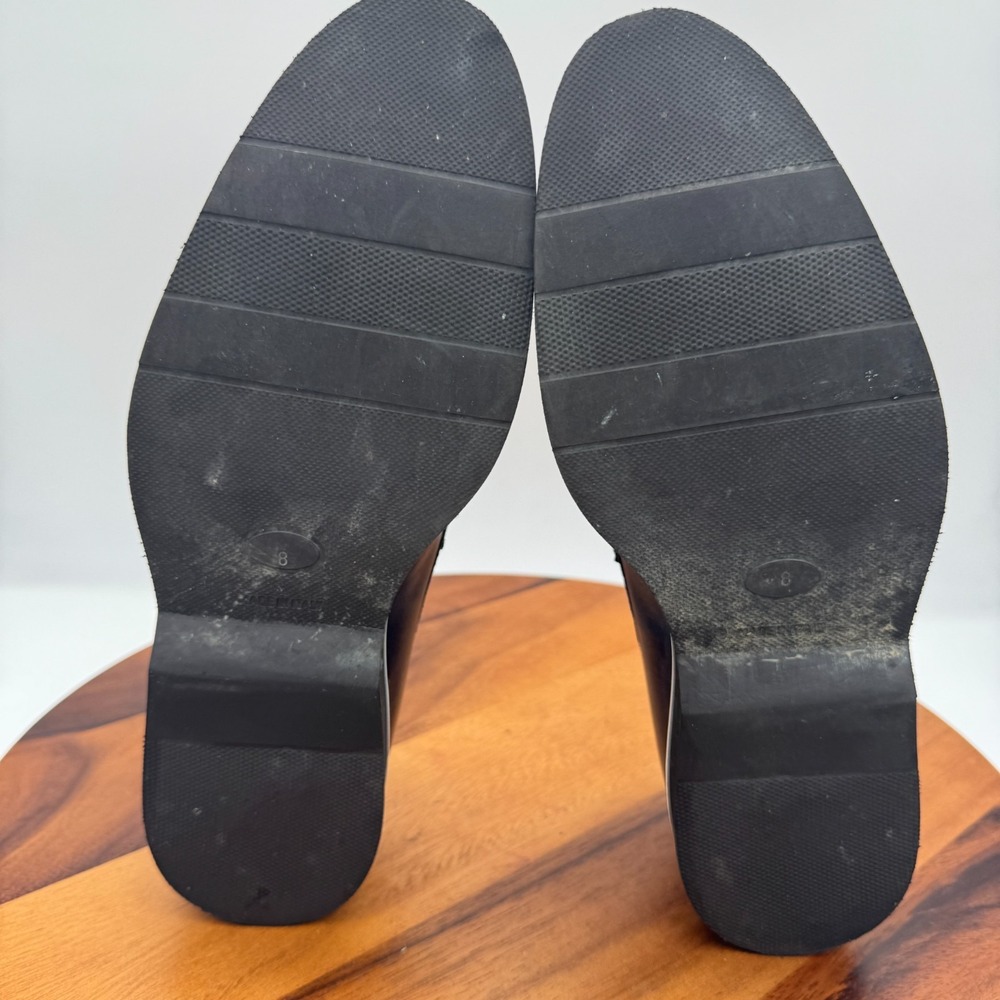 Paul Frederick Klaus Penny Loafers Mens 8 Blue Leather Dress Shoes Casual Italy - Picture 8 of 11